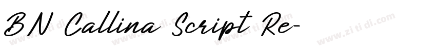 BN Callina Script Re字体转换